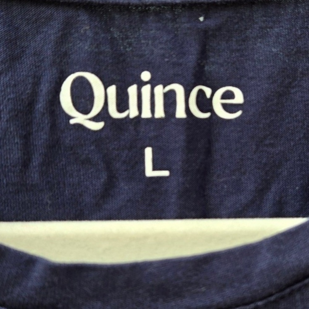 Quince Navy Blue Cotton Modal Muscle Tee Sleeveless Tank Top Large - Picture 2 of 6